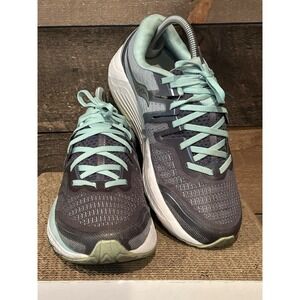 Hoka One One Women's Gray & Mint Running Sneakers
